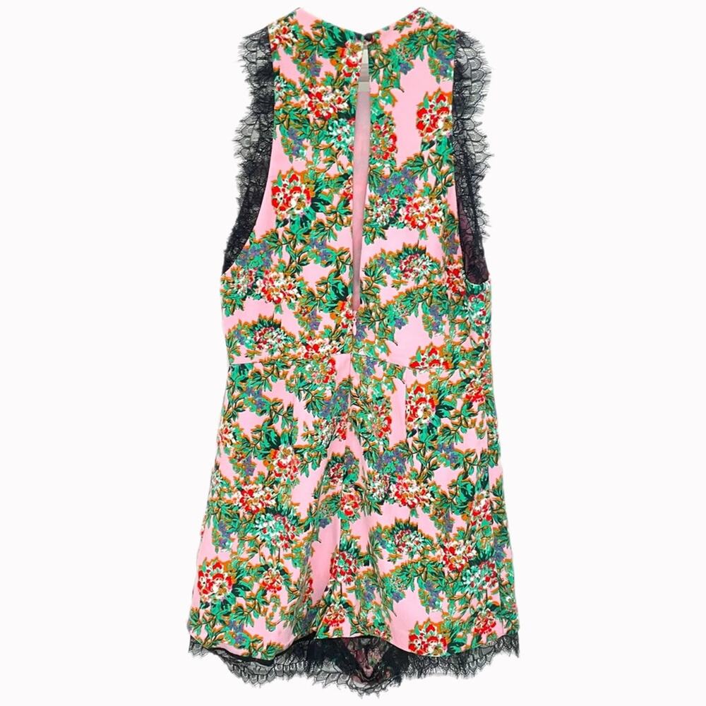 Topshop Floral Romper Sz 4 - Picture 2 of 6